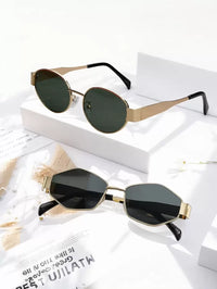 Diamond-shaped Gold-gray + Round-shaped Gold-green