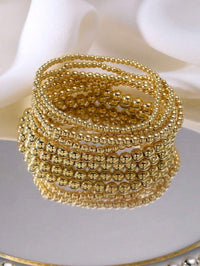Gold Beaded Bracelet 7pcs
