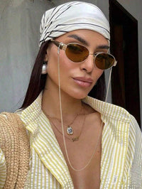 2pcs(brown+Glasses Chain)